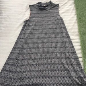 Gray and black dress